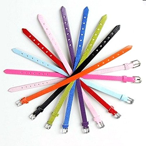 20pcs Mix Colors 8mm Slide Wristbands/Bracelets for 8mm Slide Letters,Jewelry Making Charms