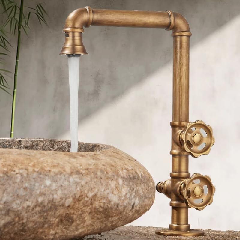 Grifo para exteriores con boquilla giratoria de 360°, grifo frío único, diseño anticongelante, resistente a la intemperie, fácil instalación, fontanería de jardín duradera