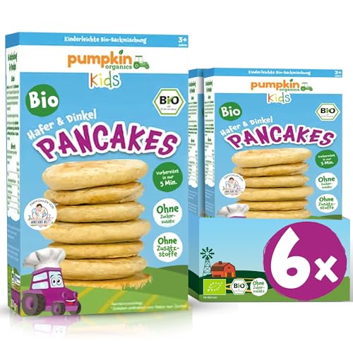 Pumpkin Organics Bio Hafer und Dinkel Pancakes Backmischung 6er Pack