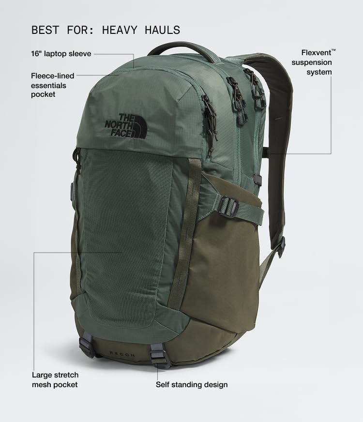 Image of The North Face Recon Everyday Laptop Backpack, Duck Grn /New Taupe Grn, OSFA