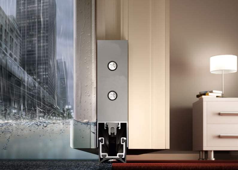 Joint automatique à guillotine pour porte bloquer air et bruit - 4