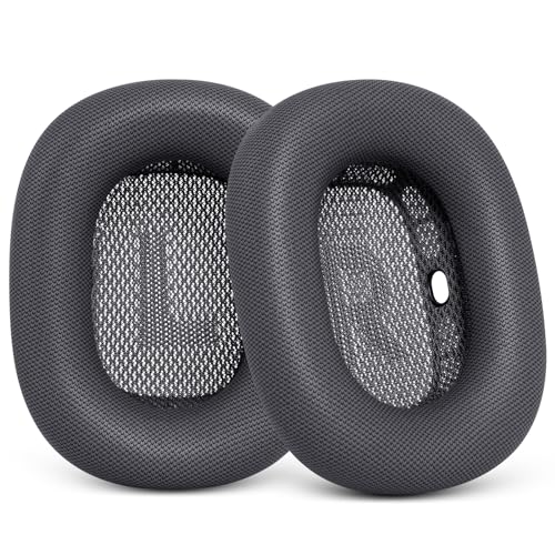 GVOEARS Coussinets d'oreille de Rechange pour Apple AirPods Max – Housse de Casque améliorée pour Air Pod Max en Cuir avec Gel de Silicone (Gris)