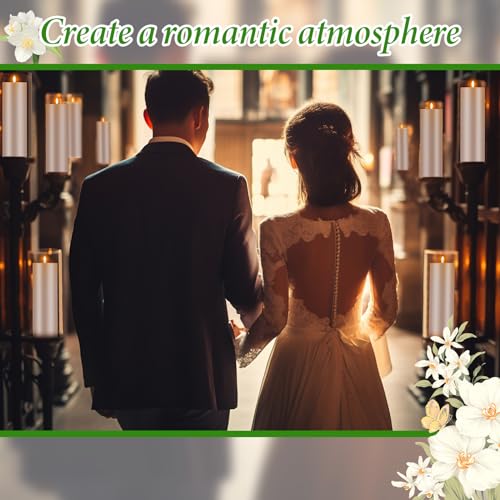 Image of Retisee 2 Pcs 4 x 12 Inch Extra Large LED Flameless Candles Battery Operated Pillar Flickering Candles with Remote and Timer for Home Patio Porch Indoor Outdoor Lanterns, Battery Not Included