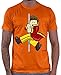 Hariz – Camiseta para hombre, diseño de bombero con barra y tobogán naranja XXL
