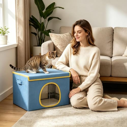 Casa para gatos en verano impermeable con compartimentos de hielo 3