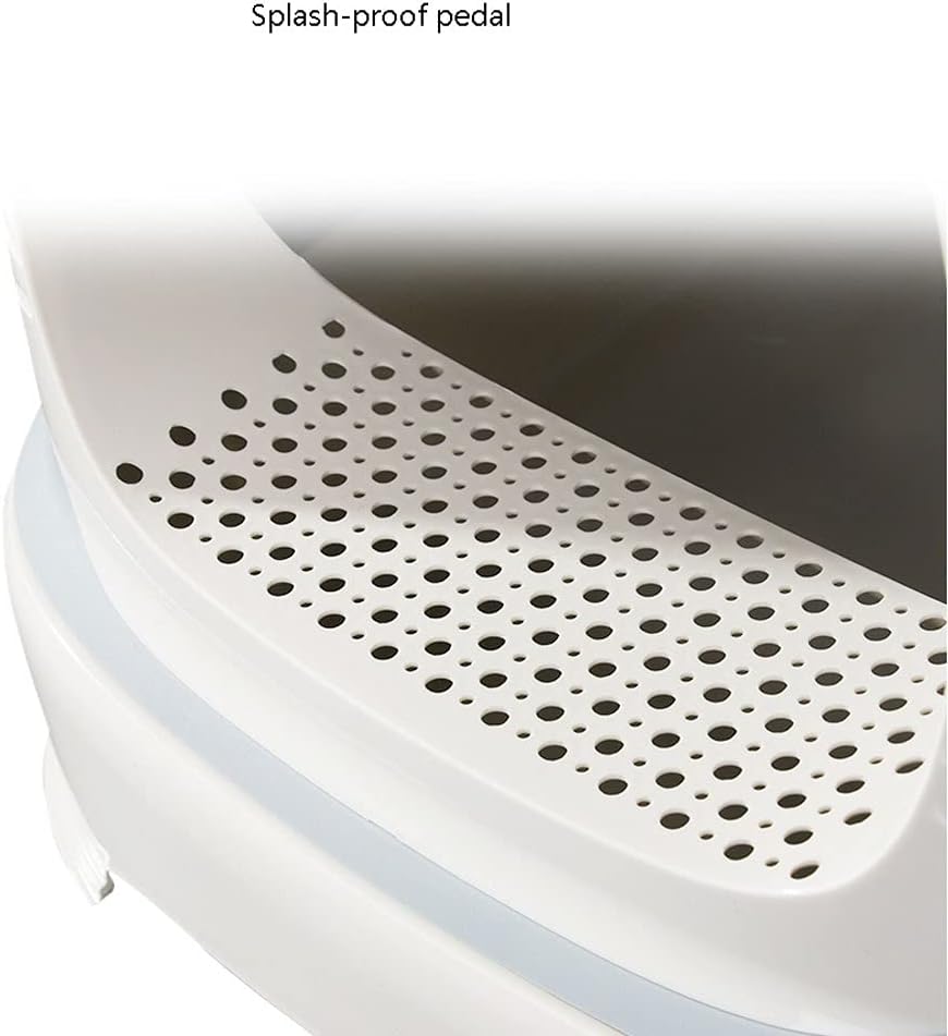 Fully Enclosed Litter Box Double-Layer Toilet Splash-Proof and Deodorant Large Litter Box Easy to Clean Cat Litter Pan (B)