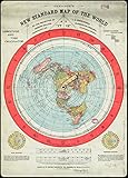 Gleason's New Standard Map of The World [Flat Earth] Art Print