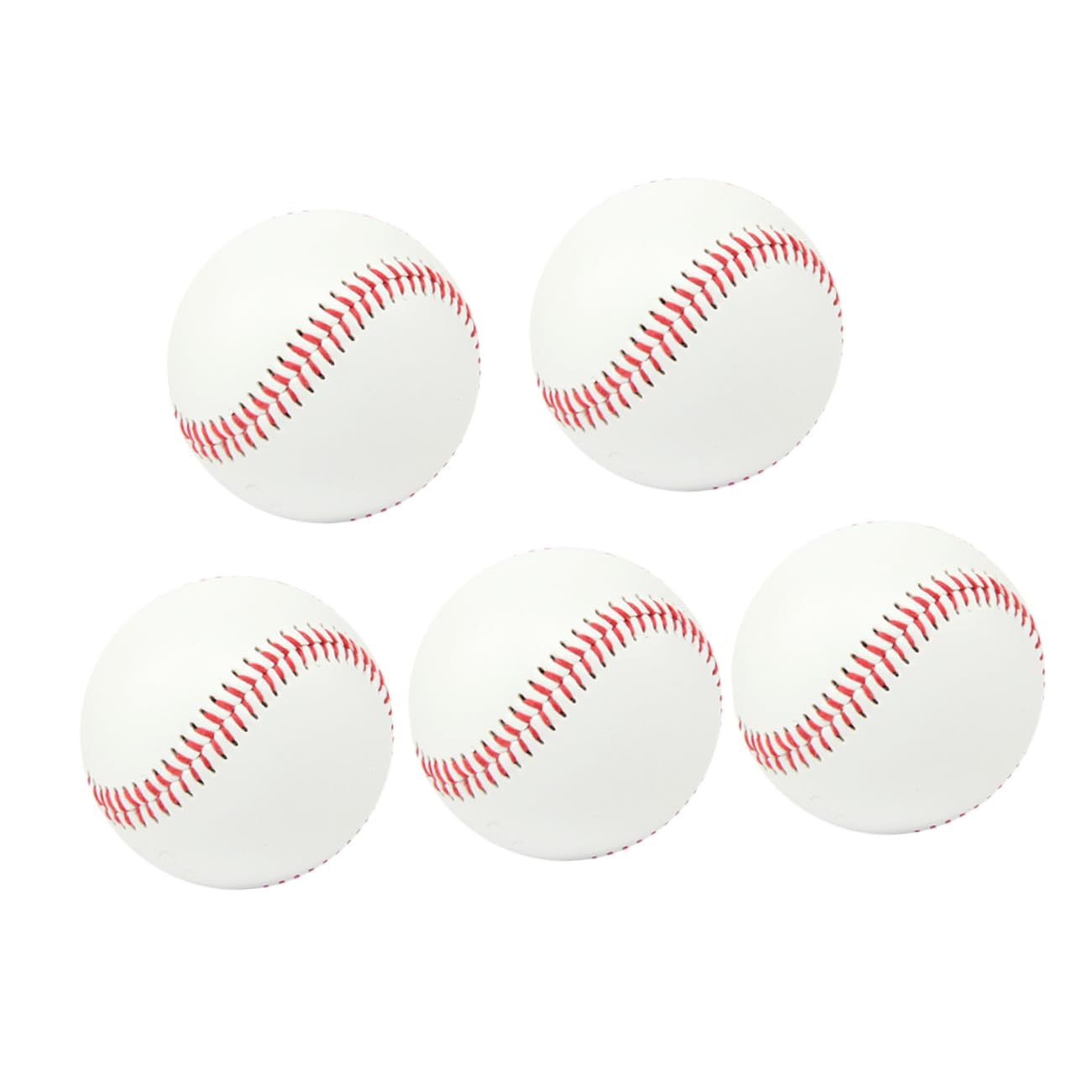 Pelota de Entrenamiento de Béisbol N. º 9, 5 Piezas PU Blanco