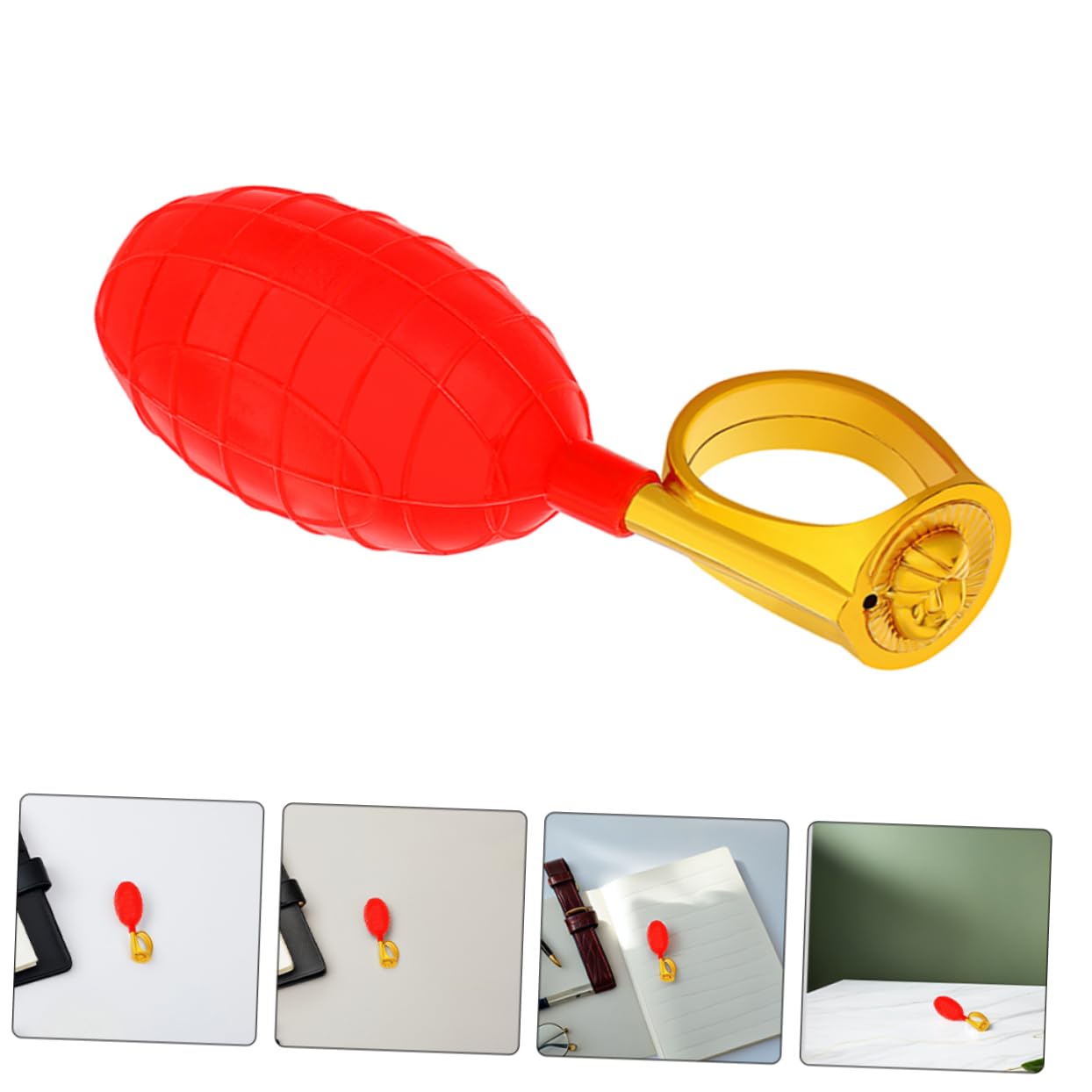 Gatuida 3 Pezzi Anello spruzzatore d'Acqua per Tutta la Anello Divertente umoristico Giochi d'Acqua complicati Giocattolo ad con spruzzo d' plastica Rosso