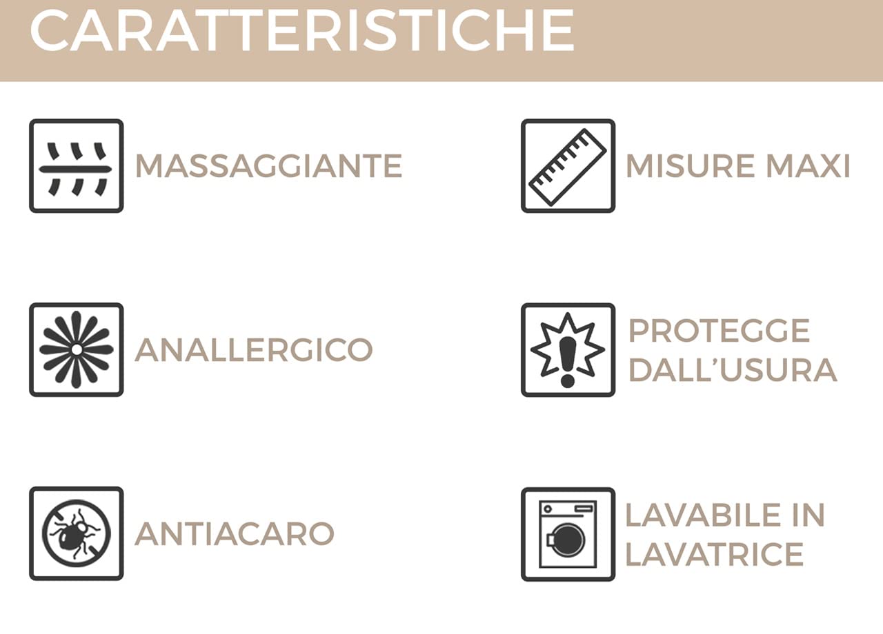 SOFFICIOSO Copri Materasso Elasticizzato con Angoli Anallergico E Federe Guanciale Letto Piazza E Mezza Sphere