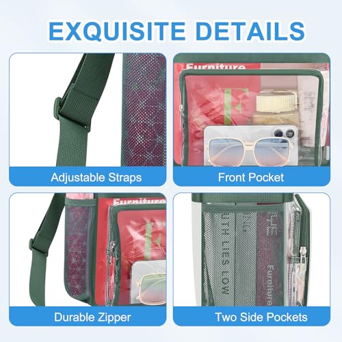 Image of Busiuw Clear Bag for Stadium Events, Stadium Approved 12x12x6 Clear Tote Bag for Sport Fan, Work Concert Travel