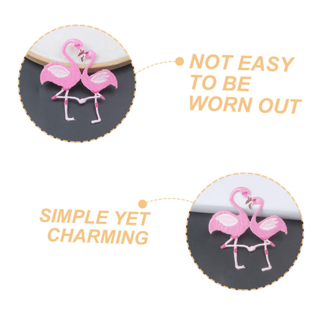 HOMSFOU 5 Set Toppe Flamingo Per Decorazione Abbigliamento E Accessori Patch Termoadesivi Per Cucire Su Vestiti Per Rimediare Danni E Personalizzare Outfit 10 Pezzi * 5