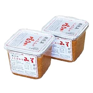 魚沼みなみ農業協同組合 無添加こしひかりみそ 750g×2パック 新潟県産大豆 南魚沼産コシヒカリ米麹100%" 