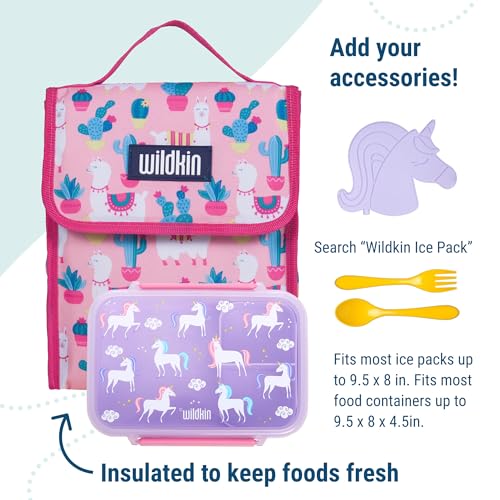 Image of Wildkin 55900 Lunch Bag, One Size, Llama and Cactus