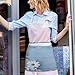 FekiLoot White Flowers Light Blue Wood Server Apron with 3 Pockets, Waterproof Half Apron for Waiters Fashion Bistro Aprons for Restaurant Server Work
