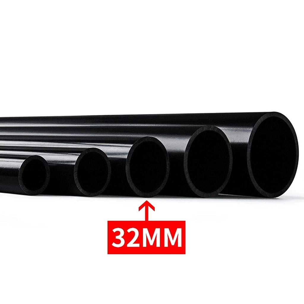 rury z włókna węglowego, rury z włókna węglowego Specjalna fajka wodna 1M do akwarium, 32MM czarna rura doprowadzająca wodę UPVC, czarne plastikowe rury, wybór dla większości akwarystów