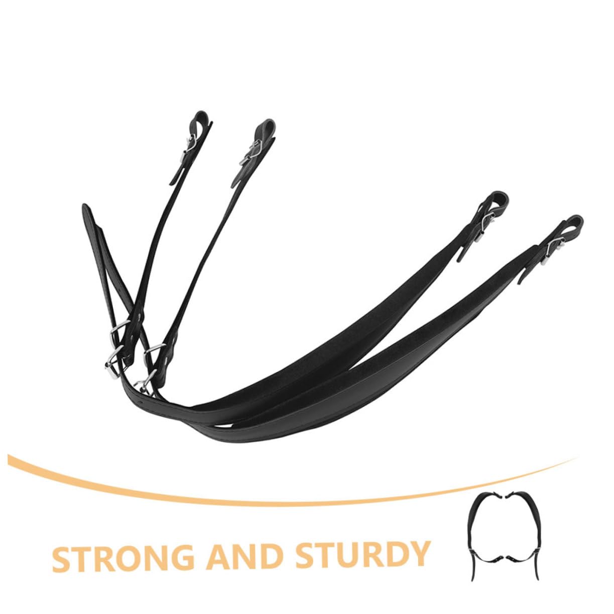 ibasenice Sangle Légère pour Accordéon Sangle Arrière de Confort Similicuir pour Accordéon Guitare ou Ukulélé