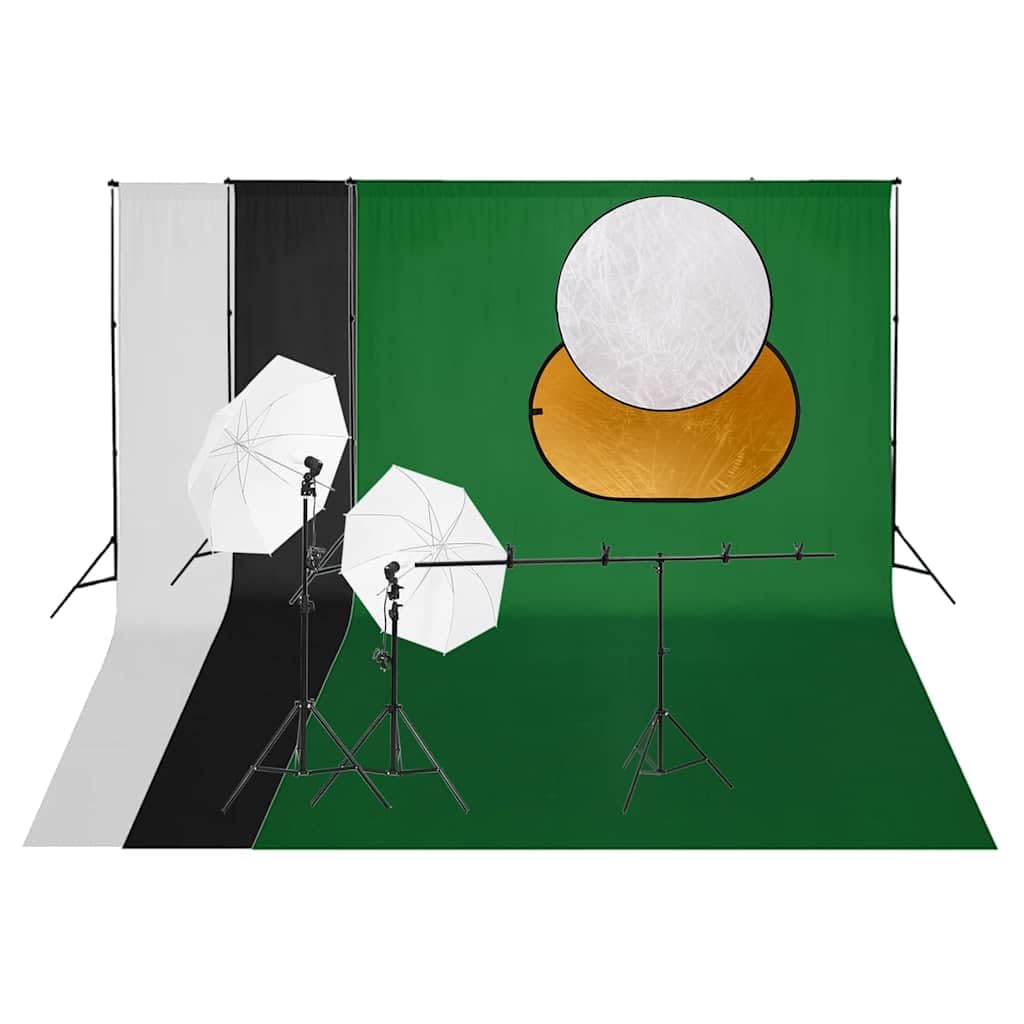 Zestaw do studia fotograficznego ze światłem ciągłym LED, 2 statywy, 2 abażury, 3 tła, reflektor 5 w 1, aluminiowy uchwyt, torba do noszenia do studia, portretów, zdjęć produktów i nagrywania