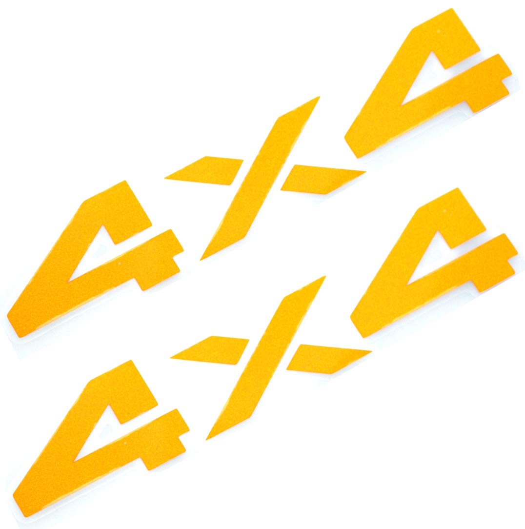 EmbRoom 2 Pcs 6.5 Inch 4x4 Decals Stickers fit for Auto, Wall, Laptop, Phone, Truck, Cars (Yellow)