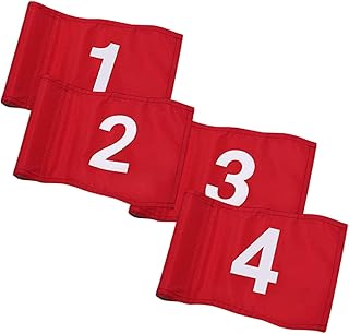 Toddmomy 4pcs Golf Green Flag Outdoor Flags Interior Accessories Outdoor Flag Pole Training Flags Flag with Tube Inserted Portable Flag Target Golfs Flags Practical Target Flags Court Flags