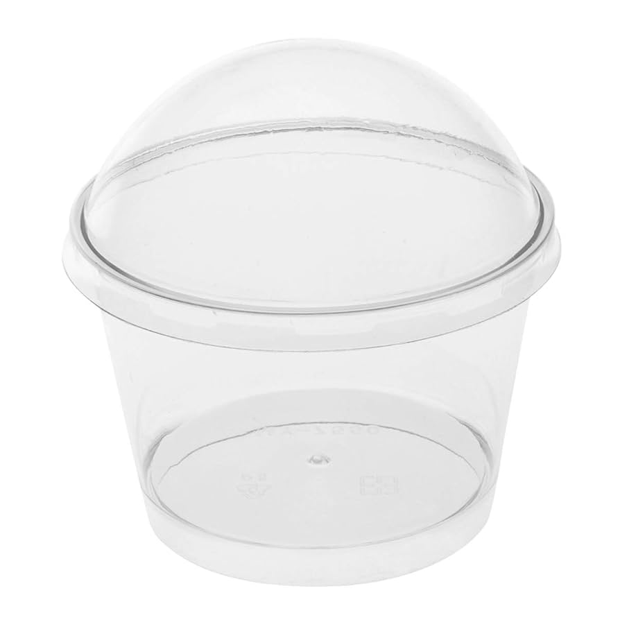 Amazon.co.jp: OUNONA プリンカップ ふた付き ゼリーカップ