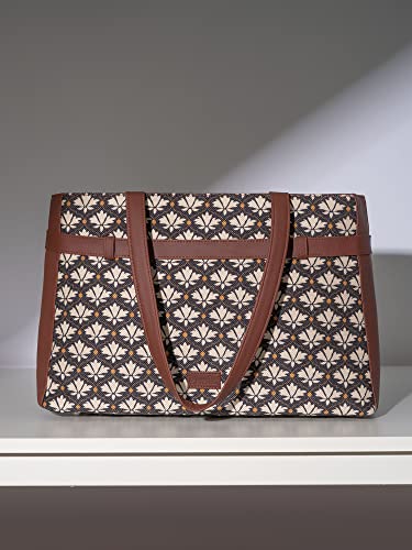 Image of ZOUK Urban Escape Bag | Stylish Vegan with Laptop Compartment, Trolley Sleeve & Anti-Theft Pocket |