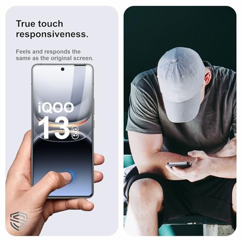 Image of Military-Grade Gorilla Tempered Glass For iQOO 13 5G (6.82 Inch) With Installation Kit | Edge to Edge Coverage | Black