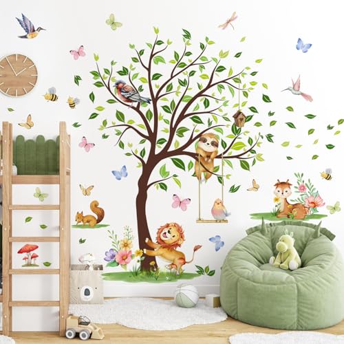 Vinilos decorativos de animales salvajes en hojas 2 unidades miniatura 5