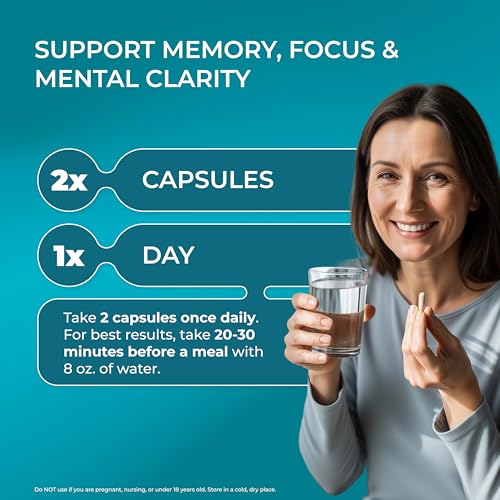 PUREHEALTH RESEARCH Ageless Brain Supplements for Memory and Focus - Nootropic Brain Health Supplement for Adults - with Bacopa Monieri, Alpha GPC, L-Tyrosine, Vitamin B6, Niacin & More, 60 Capsules - Image 6