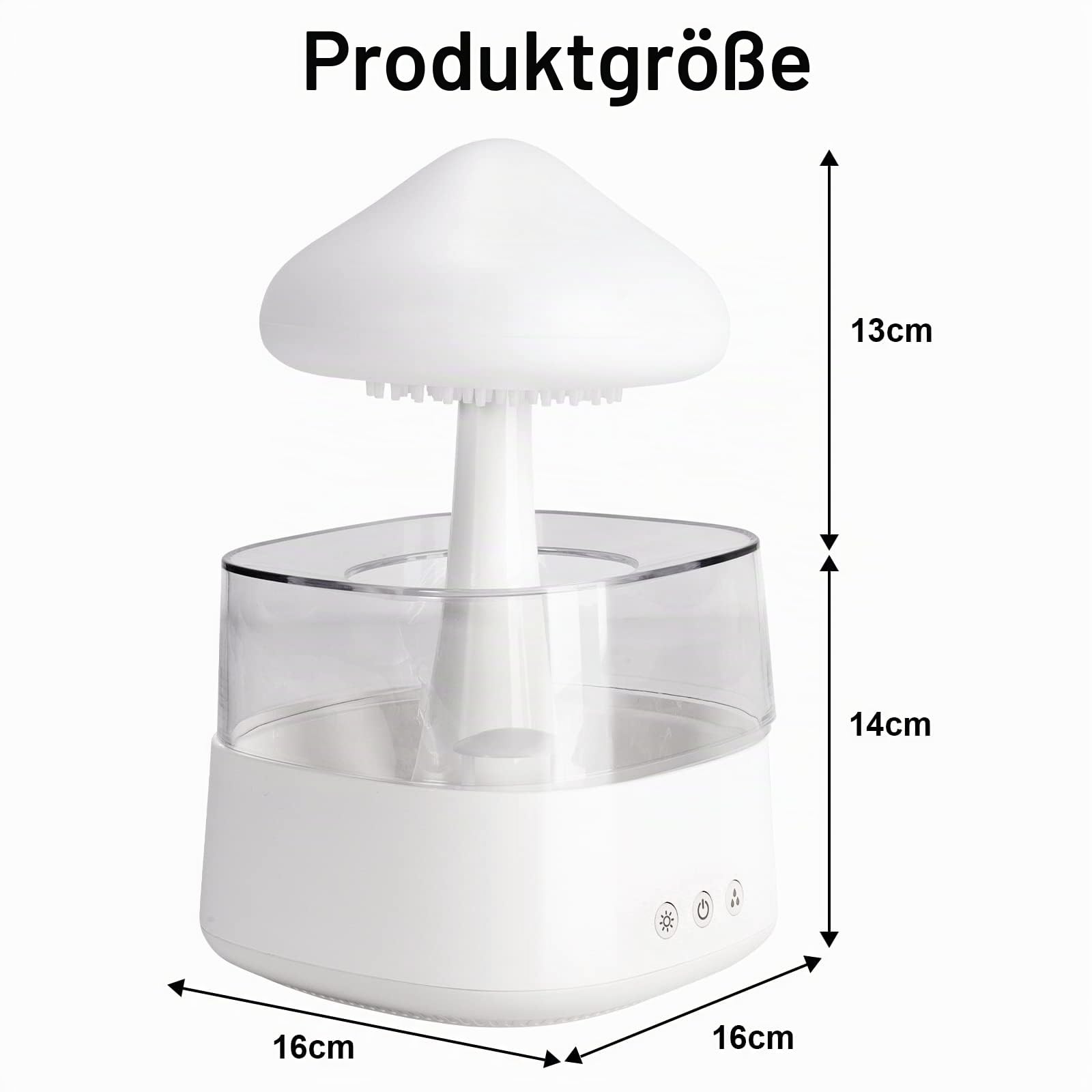 MIFXIN Nachtlicht-Diffusoren für Aromatherapie, ätherisches Öl, mit LED-Lichtern in 7 Farben, Mikro-Luftbefeuchter, Schreibtisch, Brunnen, Nachttisch, entspannende Stimmung, Wassertropfen-Sound