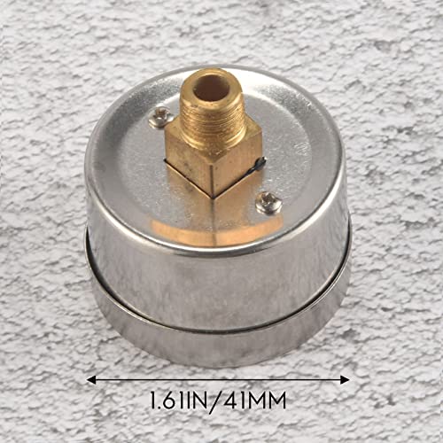 Giilayky Universal-Druckmessgerät für Kraftstoff, 1/8 NPT (140 Psi) mit T-Adapter für Kraftstoffdruckmessgerät, 3/8