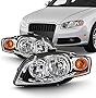AKKON - Pair Halogen Style Headlamps Fits 2005-2009 Audi A4 S4 2007-2008 RS4 2009 Cabriole Left+Right Chrome Headlights