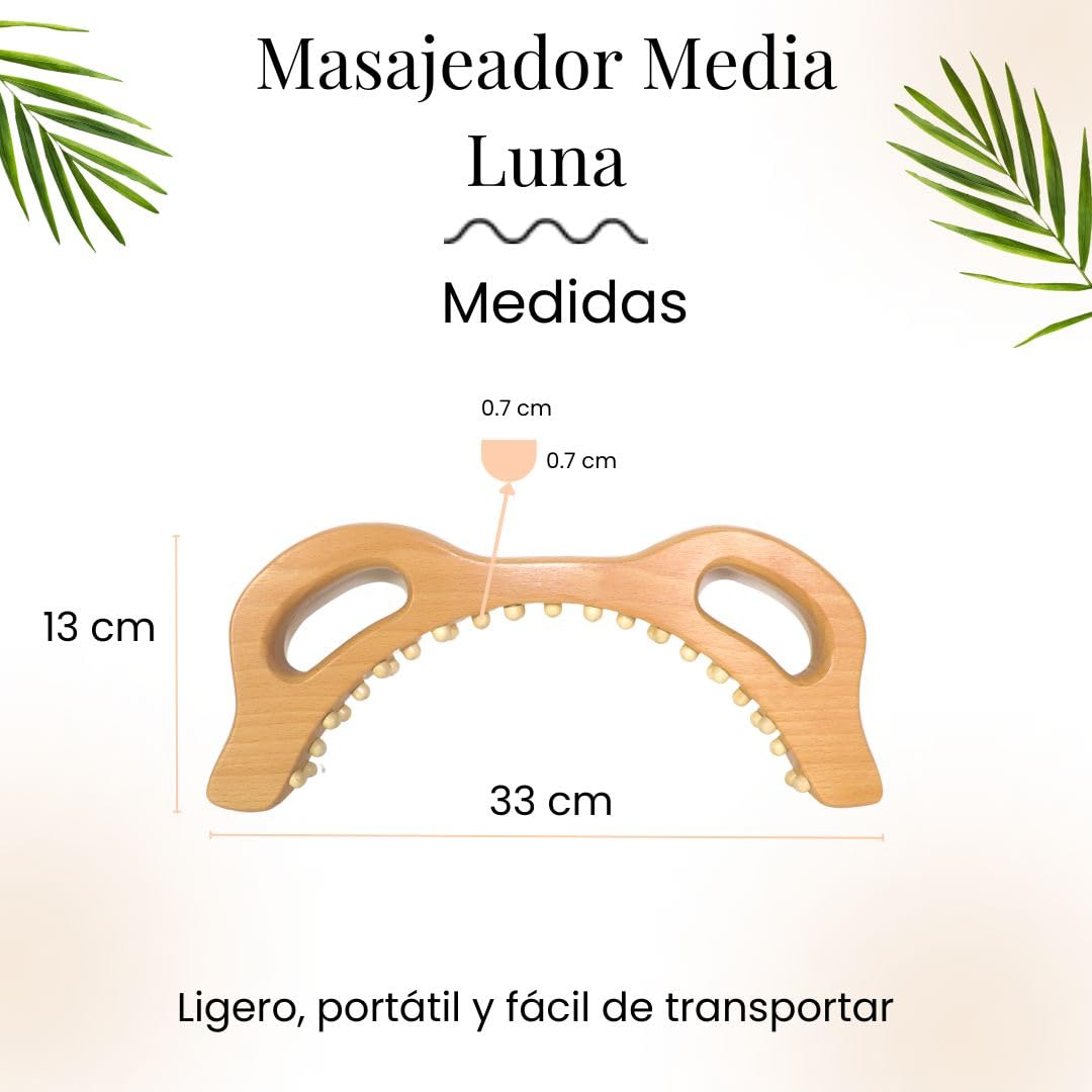 Arco Masajeador Media Luna | Maderoterapia | Reafirmante y Anticelulítico | Moldeador corporal