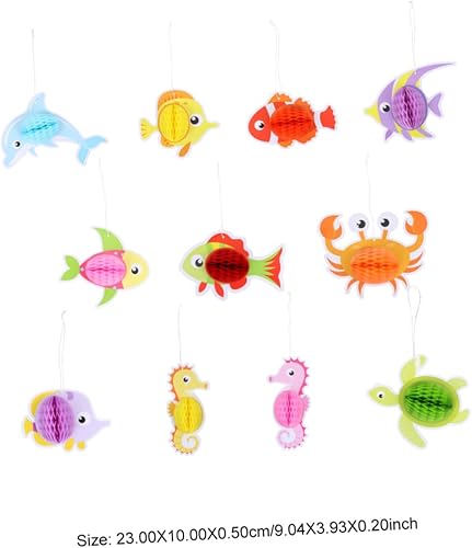 Miniatura 4 de TOYANDONA 22 unidades de bolas de panal de abejas de animales, decoraciones de techo, bolas de papel de nido de abeja, bolas de tejido de panal