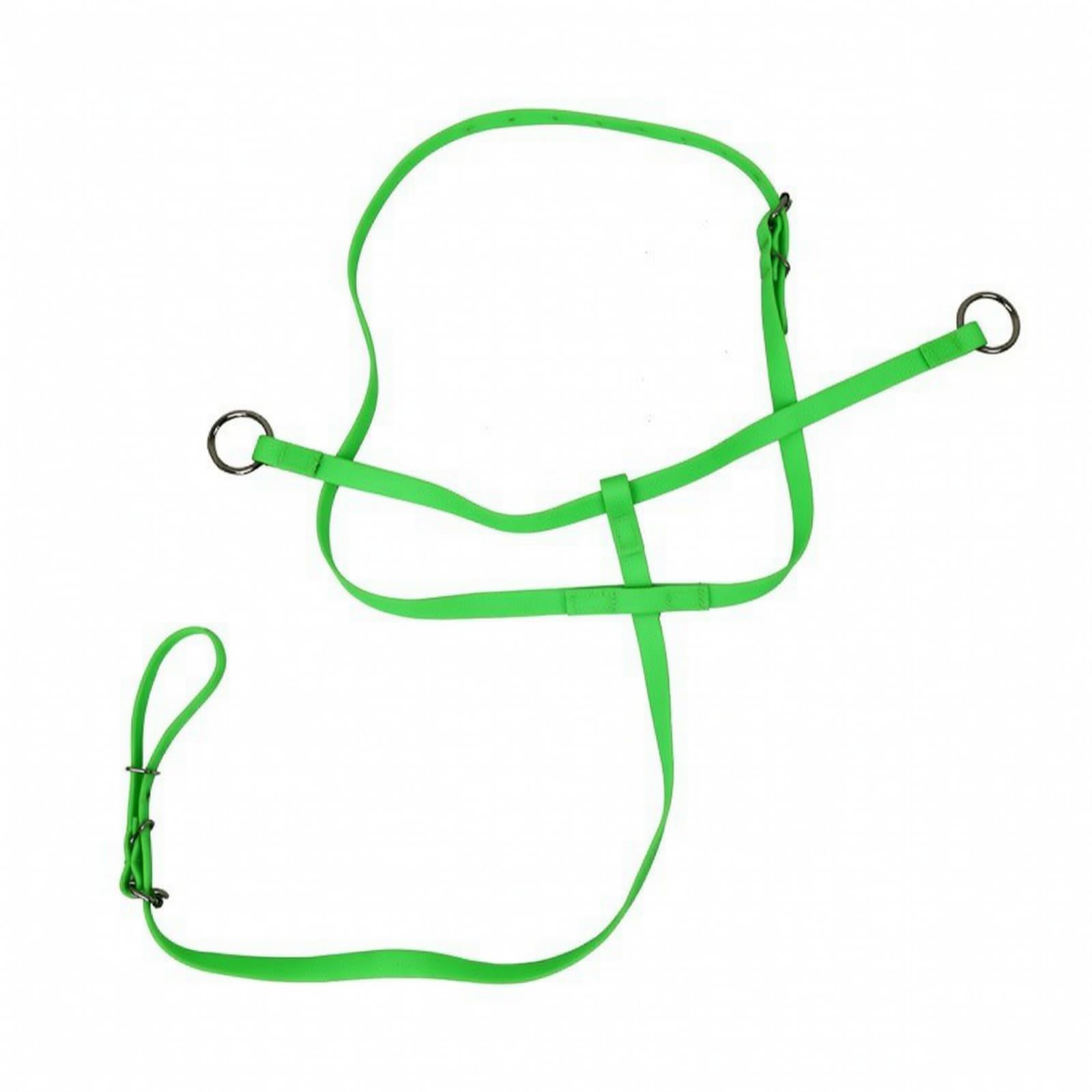 PVC para | Resisn Al, bajo Mannimiento, Entrenamiento con Anillos Metal, para Equitación, Verde