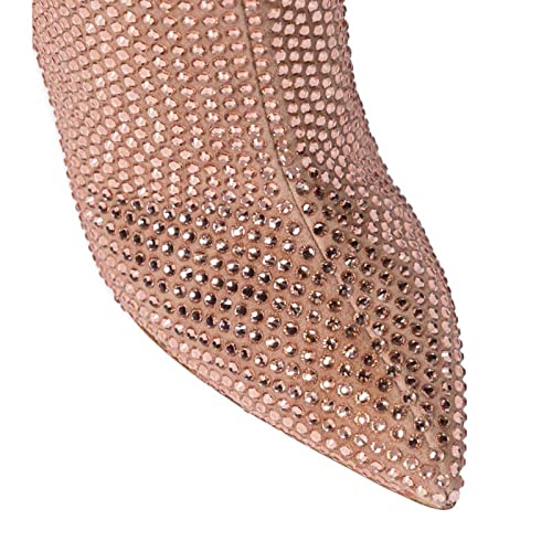 Bottes rétro de défilé ARIASS en diamant pour style chic de réception