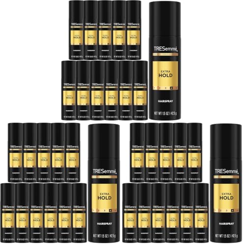 Image of TRESemme Travel Hairspray, Extra Hold, 36-Pack - Moisturizing Hair Spray, Anti-Humidity, Anti-Frizz Hair Products, 1.5 Oz Ea