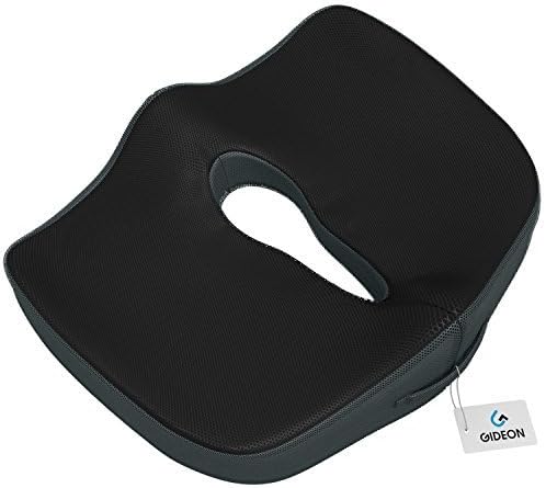 Gideon Premium Orthopedic Seat Cushion for Office Chair, Car, Truck, Plane, Wheelchairs, etc. - Provides Relief for Lower Back Pain, Tailbone, Coccyx, Sciatica, Pelvic Pain, Prostate, etc.