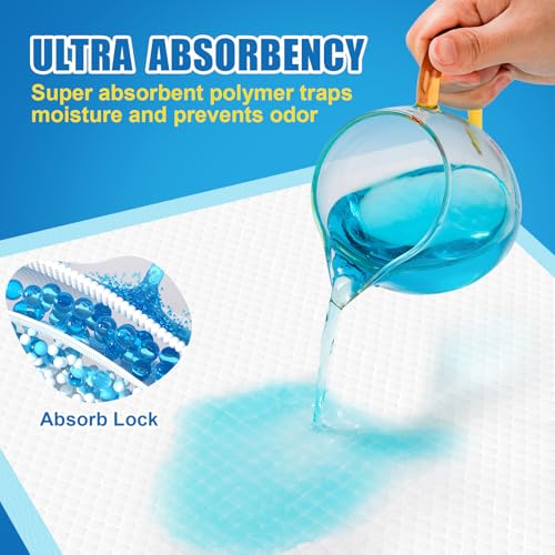 23” x 36”Bed Pads Disposable (20-Pack) , Leakproof Quick Drying Disposable Bed Pads for Adults Baby Puppy, Disposable Changing Pads for Baby, Puppy Pad Dog Training Pee Pads - Thumbnail 2