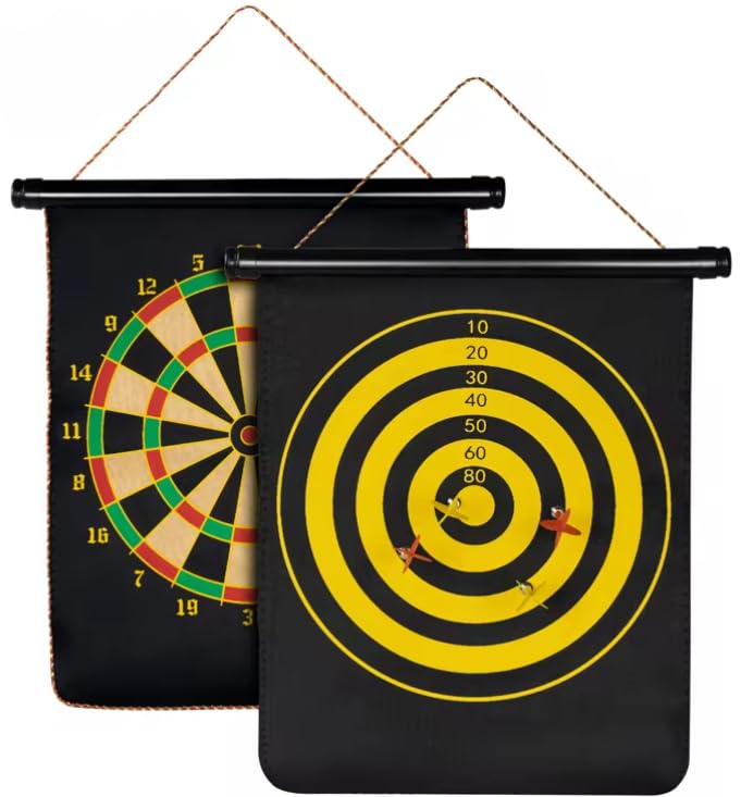 Goyals High Magnetic Power with Double Faced Portable and Foldable Dart Game with 4 Colourful Non Pointed Darts for Kids, Multicolour, 17-Inch (B09XKFNH2X) Amazon Price History, Amazon Price Tracker