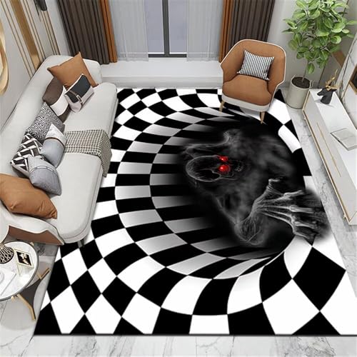 Tapis géométrique abstrait gris au design moderne 80x150cm - 2