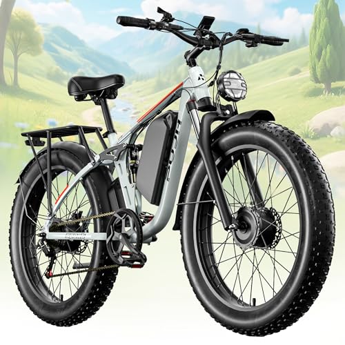 PUJH Electric Bike, 52V 25Ah 4000W Dual Motors...