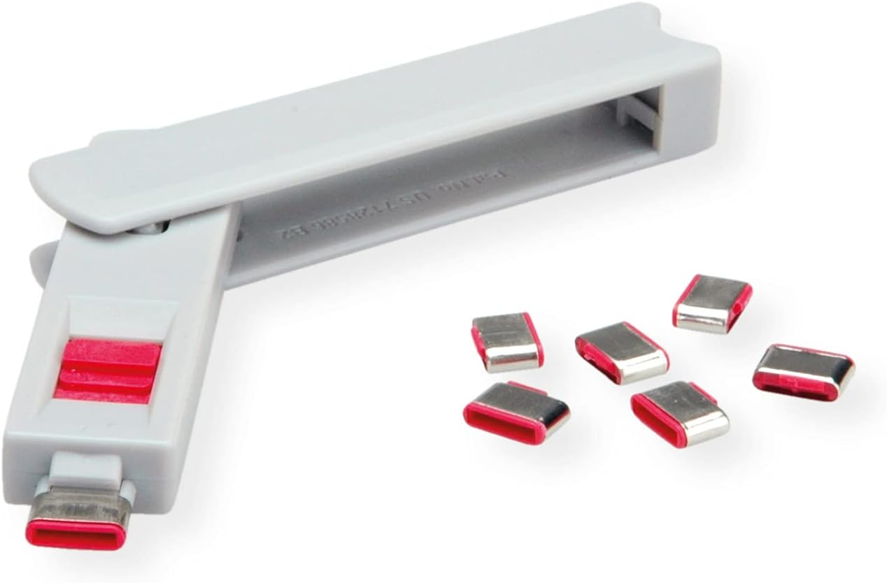 ROLINE USB Type C Port Blocker, 1 x Lock and 1 x Key