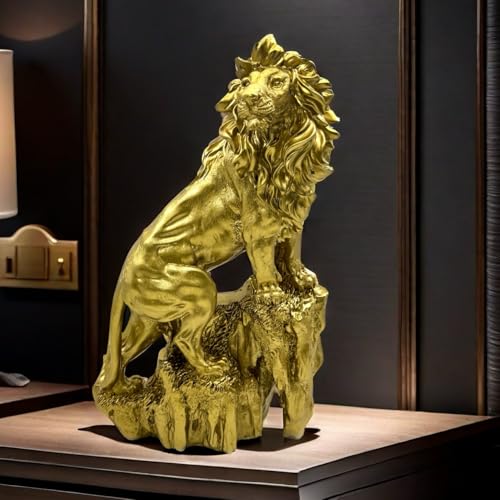 Estatua de León Fuerte de Resina para Decoración