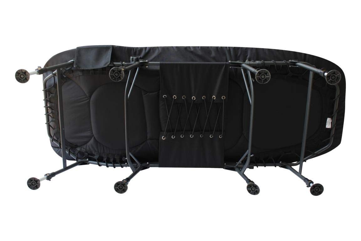 8-Bein Luxus Neopren Karpfenliege Bedchair Anglerliege bis 180kg belastbar schwarz