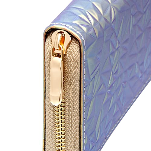 Image of KUKOO Glitter Wallet for Women Shiny Long Phone Clutch Purse Ladies Card Holder