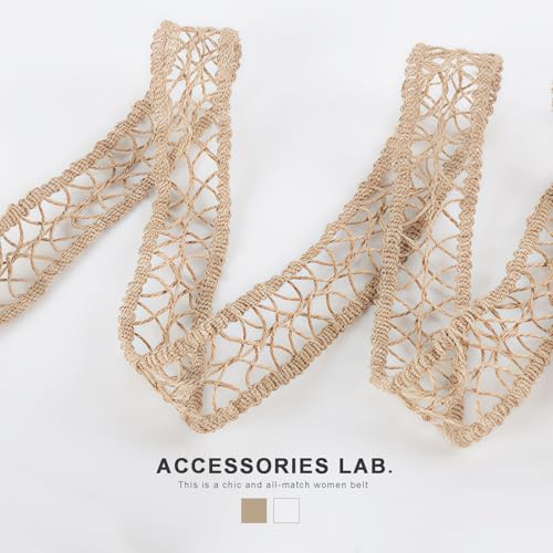 Boho Braided Tassel Belt for Women Western Dress Belts Bohemian Style Hollow Waistband3