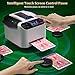 Automatic Card Shuffler and Dealer 2-in-1, 2-12 Players Card Dealer with Wireless Remote, 360°/180° Rotating 2 Decks Card Shuffler for UNO, Poker, Texas Hold'em, Monopoly, Blackjack, Maverick Cards