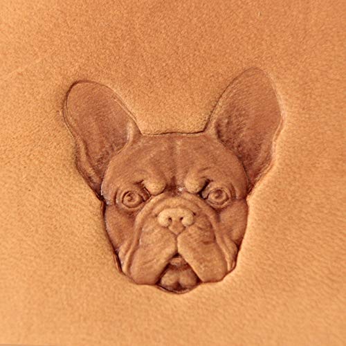 DandS ltd Leather Stamp Tool, French Bulldog, Professional Steel Craft Tool for Leatherworking, Embossing, Carving & Stamping Leather Projects, Belts Wallets & DIY Projects Compatible with Mallet #284