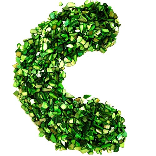 Beutique Shell Crushed Shells Chips Bulk Natural Colorful - for DIY?Weddings, Vase Filler, Home Décor, and Crafts 18oz -Green 